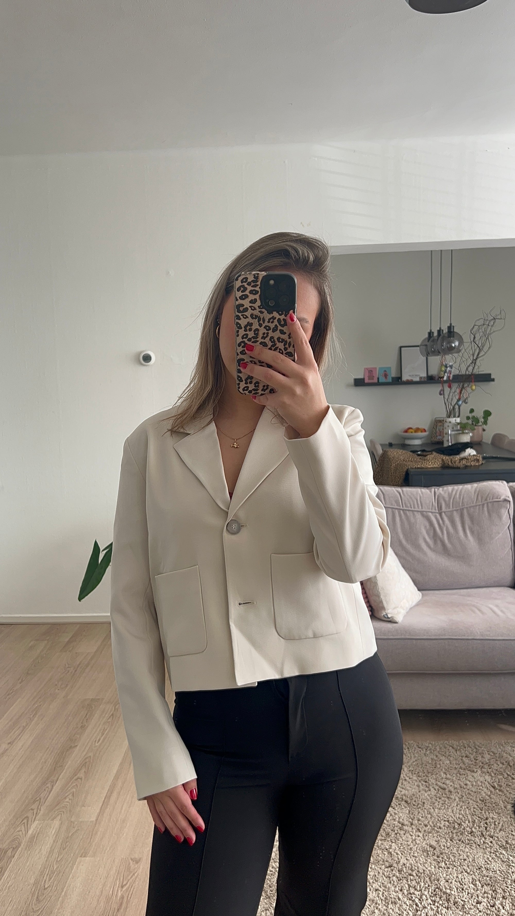 Sam korte blazer - Ecru