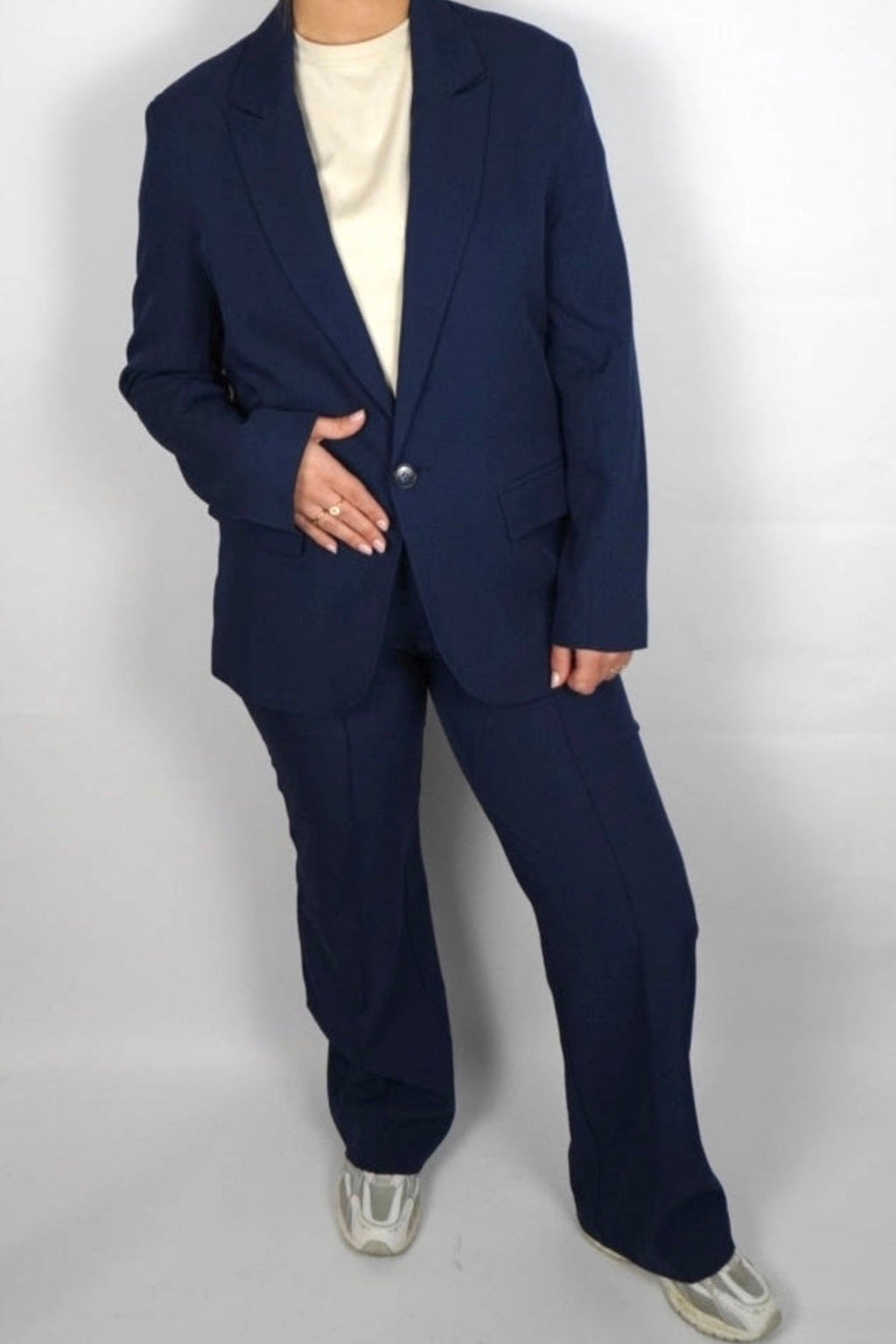 Marine straight fit blazer - Navy