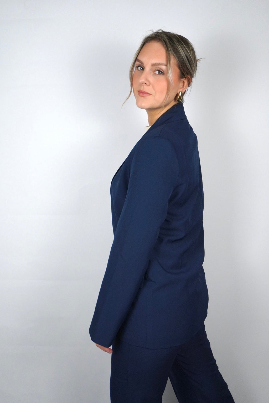 Marine straight fit blazer - Navy