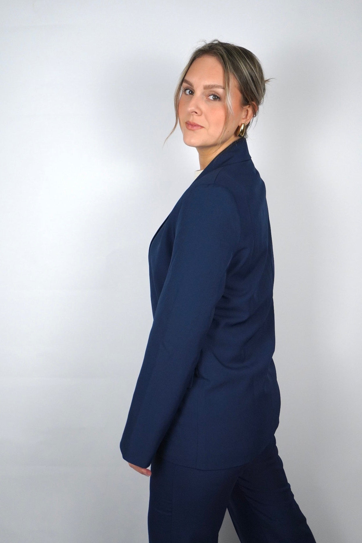 Marine straight fit blazer - Navy