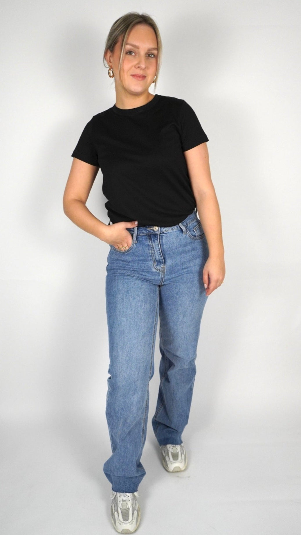 Elva straight jeans - Dark blue