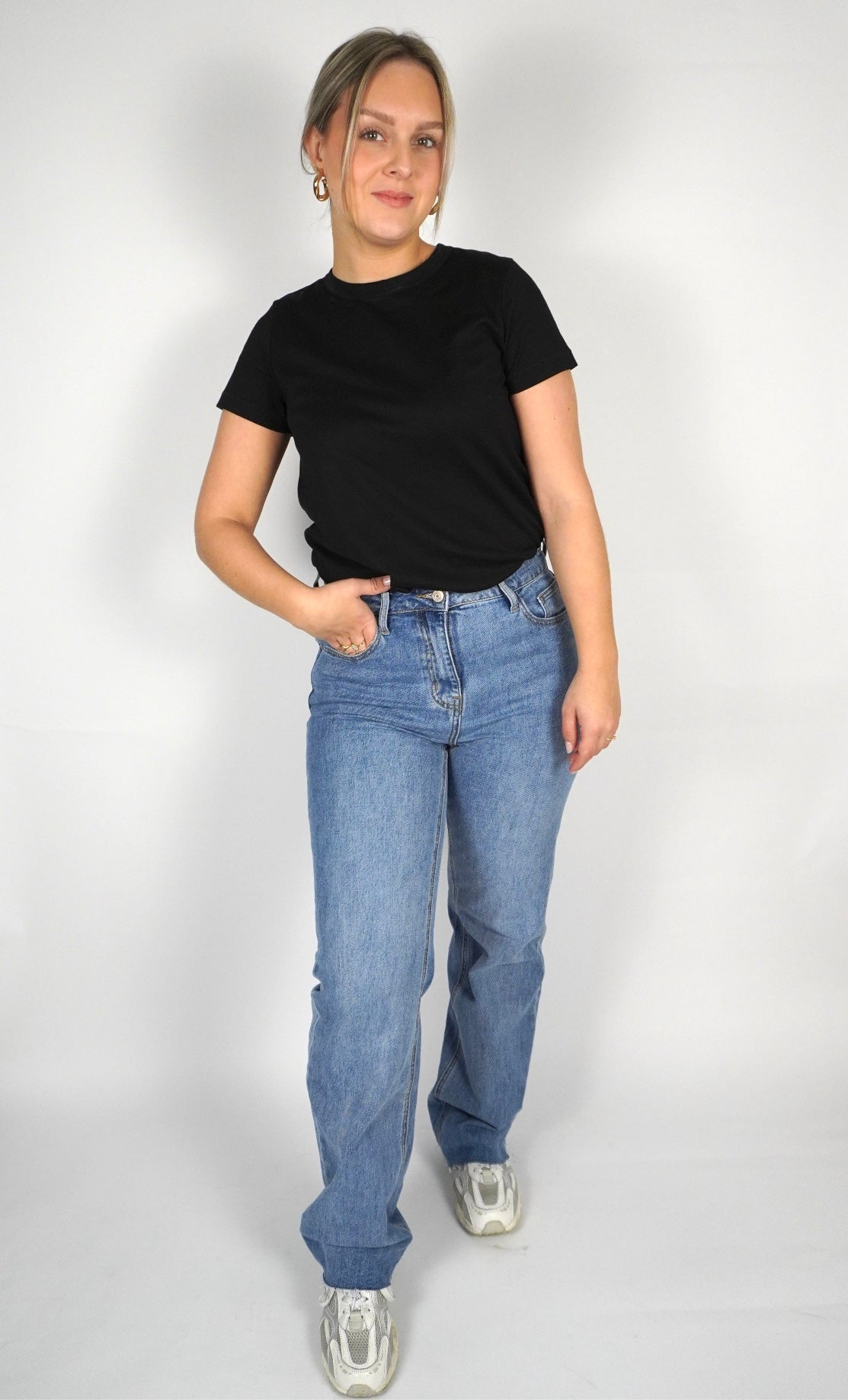 Elva straight jeans - Dark blue
