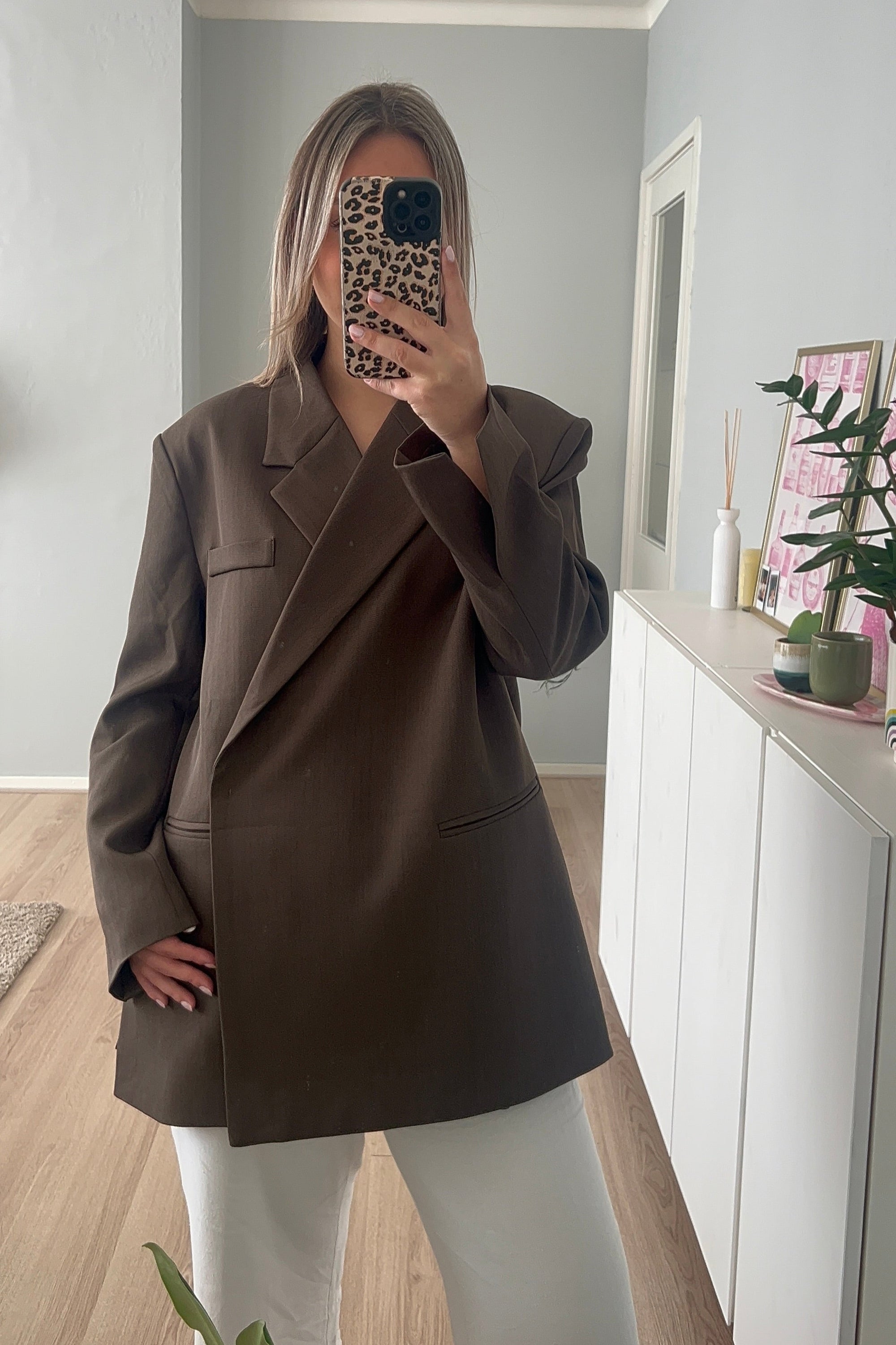 Oversized Floor blazer - Brown