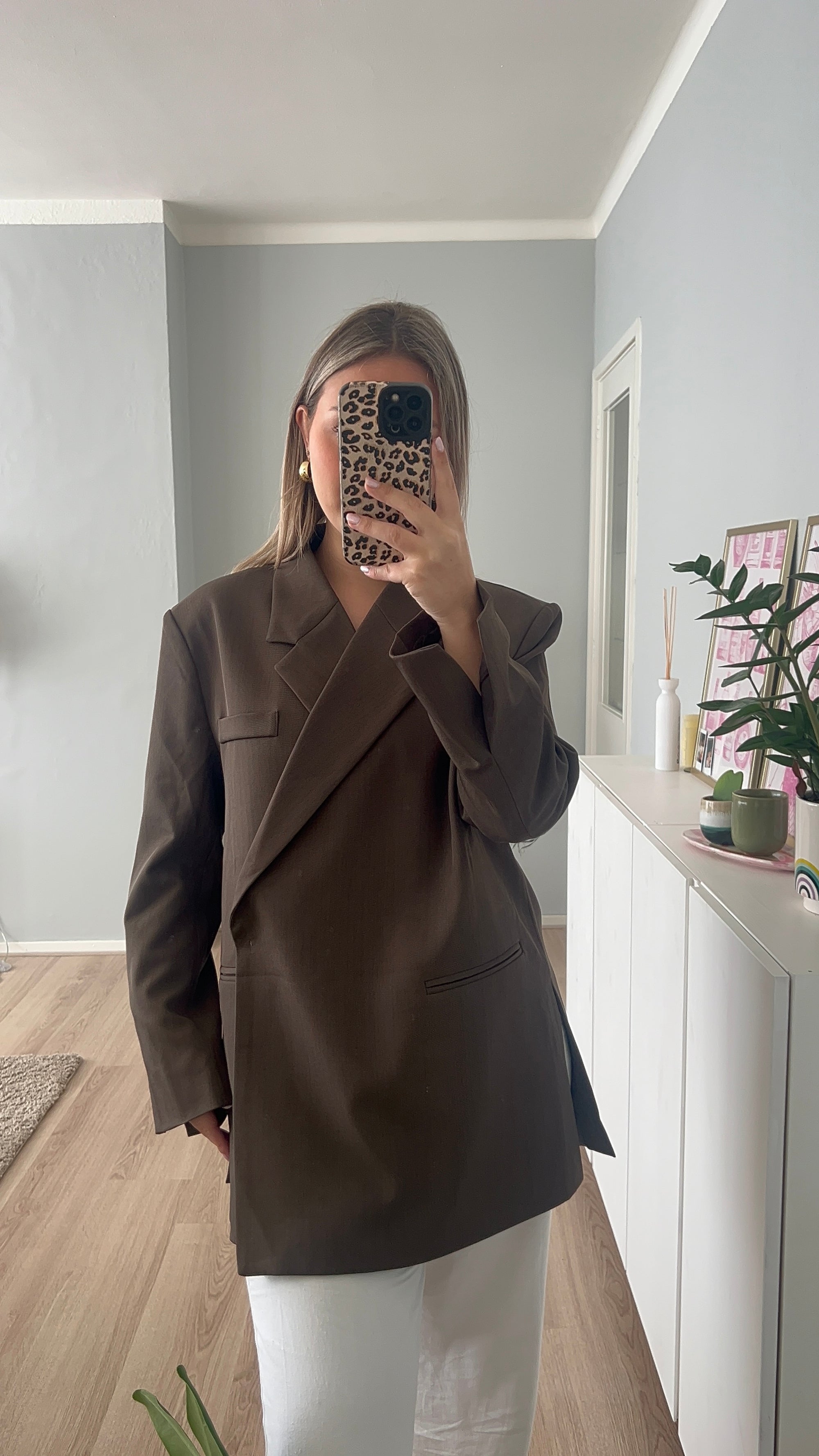 Oversized Floor blazer - Brown