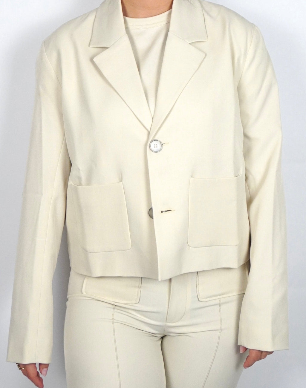 Sam korte blazer - Ecru